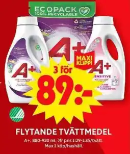 ICA Supermarket FLYTANDE TVÄTTMEDEL erbjuda