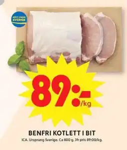 ICA Supermarket Benfri kotlett i bit erbjuda
