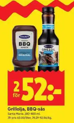 ICA Supermarket Grillolja, BBQ-sås erbjuda