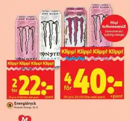ICA Supermarket Energidryck Monster Energy erbjuda