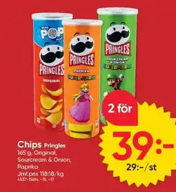 DollarStore Chips Pringles erbjuda