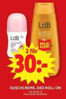 ICA Supermarket Duschcreme/deo roll-on erbjuda