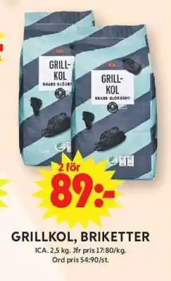 ICA Supermarket GRILLKOL & BRIKETTER erbjuda