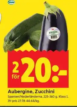 ICA Supermarket Aubergine, Zucchini erbjuda