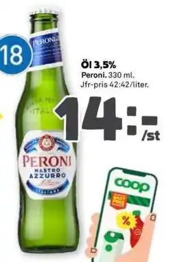 Stora Coop Öl 3,5% Peroni erbjuda
