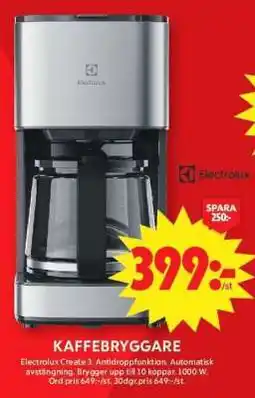 ICA Supermarket KAFFEBRYGGARE erbjuda