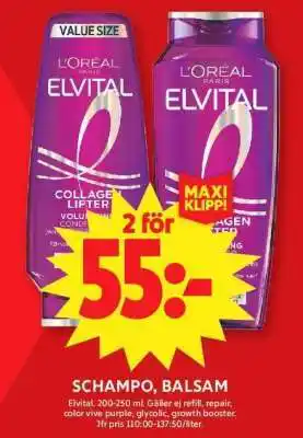 ICA Supermarket SCHAMPO, BALSAM erbjuda