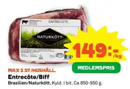 Stora Coop Entrecôte/biff erbjuda