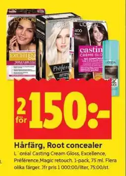 ICA Supermarket Hårfärg, Root Concealer erbjuda