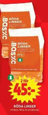 ICA Supermarket Röda linser erbjuda