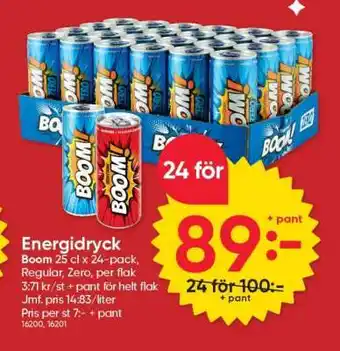 DollarStore Energidryck Boom erbjuda