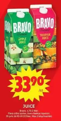 ICA Supermarket Bravo juice erbjuda