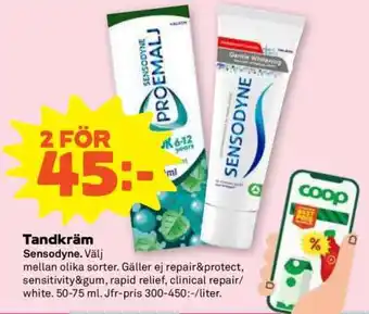 Stora Coop TANDKRÄM Sensodyne erbjuda
