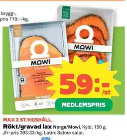 Coop Rökt/gravd lax erbjuda