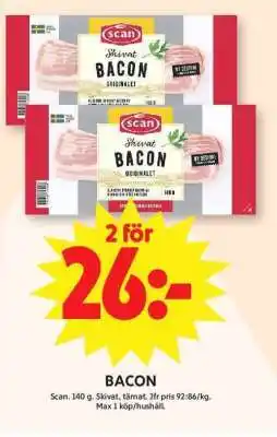 ICA Supermarket Scan bacon erbjuda