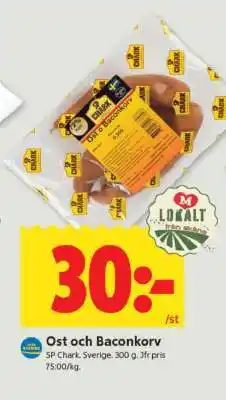 ICA Supermarket Ost och Baconkorv erbjuda