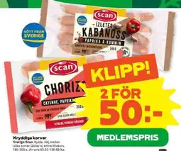 Stora Coop Kryddiga Korvar erbjuda
