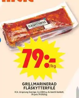 ICA Supermarket Grillmarinerad fläskytterfilé erbjuda