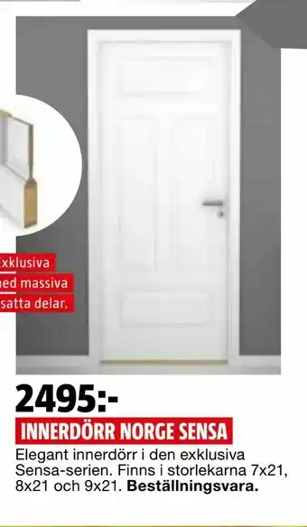 Bauhaus Innerdörr norge sensa erbjuda