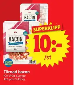 Nya Pulsen ICA Tärnad bacon erbjuda