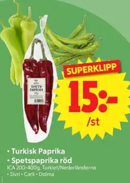 Nya Pulsen ICA Turkisk paprika erbjuda