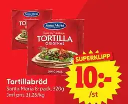 Nya Pulsen SANTA MARIA Tortillabröd erbjuda