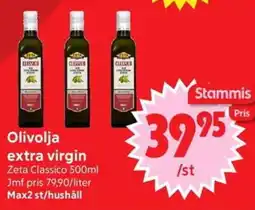 Nya Pulsen ZETA Olivolja extra virgin erbjuda
