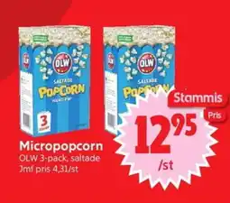 Nya Pulsen OLW Micropopcorn erbjuda