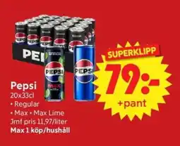 Nya Pulsen Pepsi erbjuda