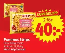 Nya Pulsen FELIX Pommes strips erbjuda