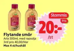 Nya Pulsen ARLA Flytande smör erbjuda