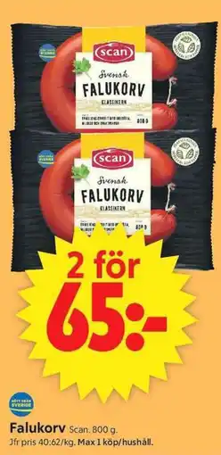 ICA Supermarket SCAN Falukorv erbjuda