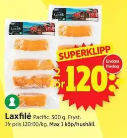 ICA Supermarket PACIFIC Laxfilé erbjuda