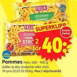 ICA Supermarket FELIX Pommes erbjuda