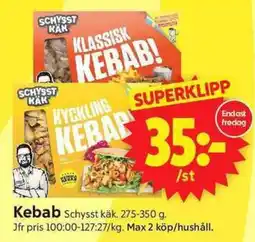 ICA Supermarket SCHYSST KÄK Kebab erbjuda
