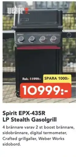 Bo Ohlsson Spirit EPX-435R LP Stealth Gasolgrill erbjuda