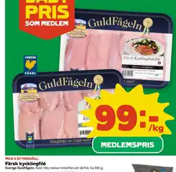 Coop Guldfågeln Färsk kycklingfilé erbjuda