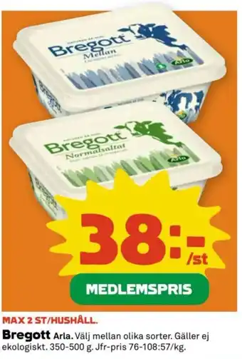 Coop Arla Bregott erbjuda