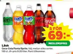 Stora Coop Läsk, Medlemspris erbjuda