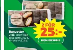 Stora Coop Baguetter, Medlemspris erbjuda