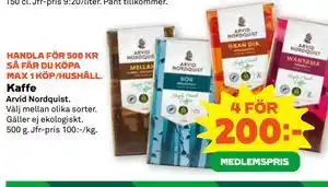 Kaffe, Medlemspris