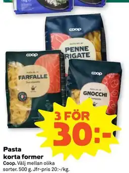 Stora Coop Pasta korta former erbjuda