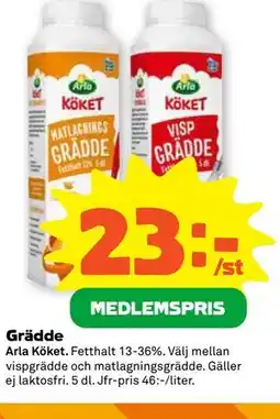 Stora Coop Grädde, Medlemspris erbjuda