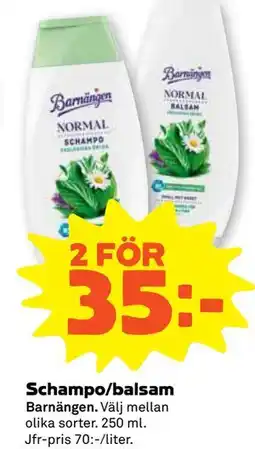 Stora Coop Schampo/balsam erbjuda