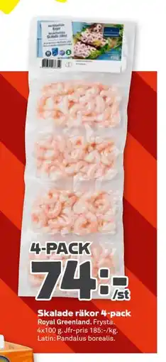 Stora Coop Skalade räkor 4-pack, Medlemspris erbjuda