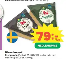 Coop Klassikerost erbjuda