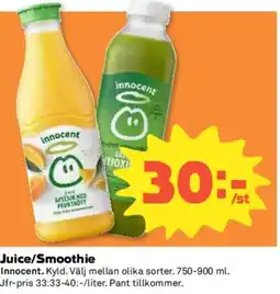 Coop Innocent Juice/Smoothie erbjuda