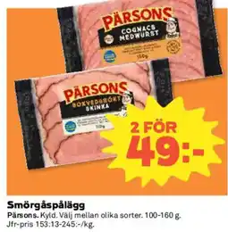 Coop Pärsons Smörgåspålägg erbjuda