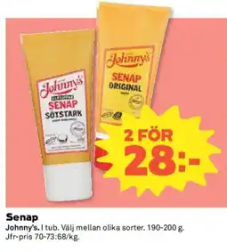 Coop Johnny's Senap erbjuda