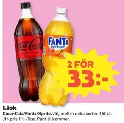 Coop Coca-Cola/Fanta/Sprite Läsk erbjuda